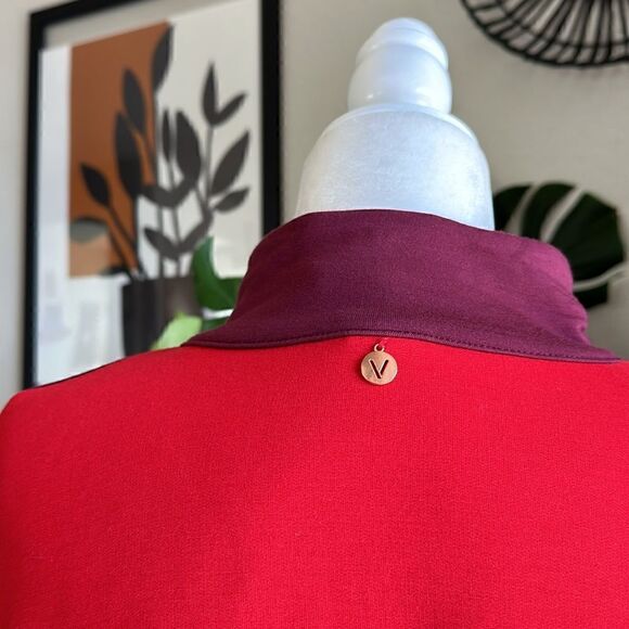 NWOT LIVI Cozy Soft Half-Zip Colorblock Cropped Pullover Adrenaline Rush 22/24 - Picture 8 of 11